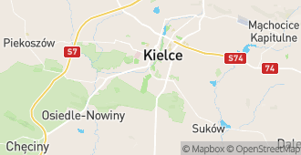 Kielce, województwo świętokrzyskie, Polska mapa