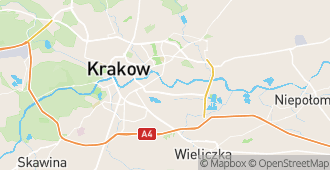 Kraków, województwo małopolskie, Polska mapa