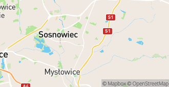 Sosnowiec, województwo śląskie, Polska mapa