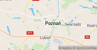 Poznań, województwo wielkopolskie, Polska mapa