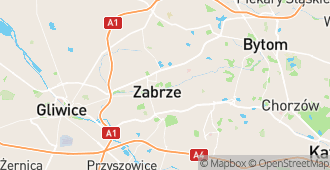 Zabrze, województwo śląskie, Polska mapa