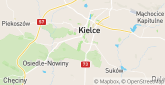 Kielce, województwo świętokrzyskie, Polska mapa