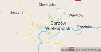 Gorzów Wielkopolski, województwo lubuskie, Polska mapa